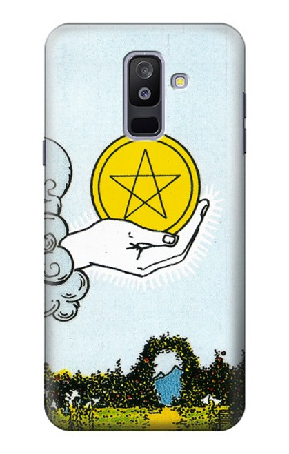 S3722 Tarot Card Ace of Pentacles Coins Case For Samsung Galaxy A6+ (2018), J8 Plus 2018, A6 Plus 2018