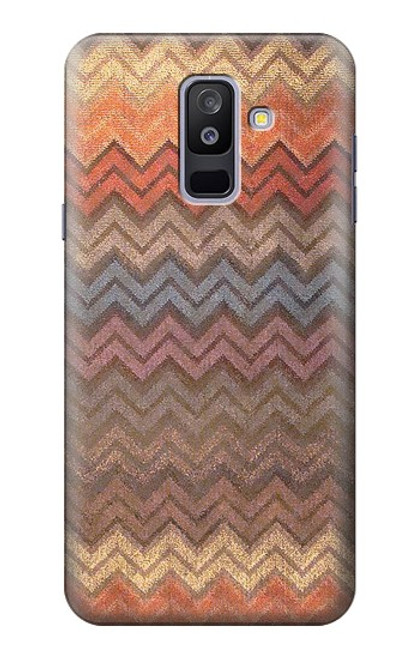 S3752 Zigzag Fabric Pattern Graphic Printed Case For Samsung Galaxy A6+ (2018), J8 Plus 2018, A6 Plus 2018