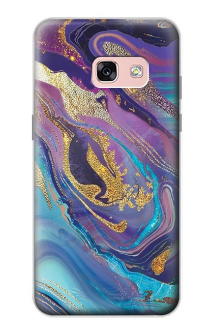 S3676 Colorful Abstract Marble Stone Case For Samsung Galaxy A3 (2017)