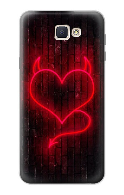 S3682 Devil Heart Case For Samsung Galaxy J7 Prime (SM-G610F)