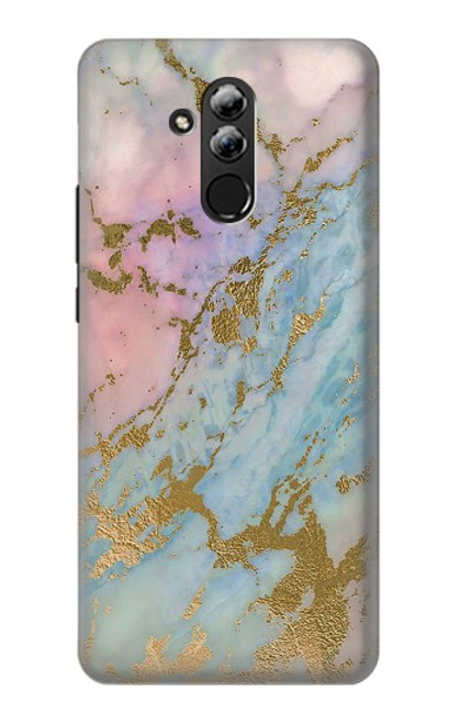 S3717 Rose Gold Blue Pastel Marble Graphic Printed Case For Huawei Mate 20 lite