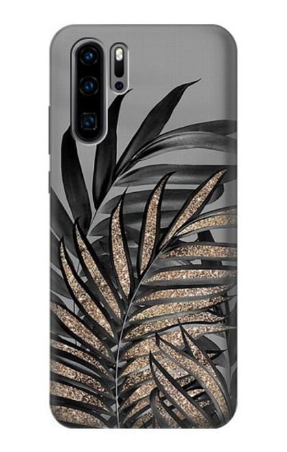 S3692 Gray Black Palm Leaves Case For Huawei P30 Pro