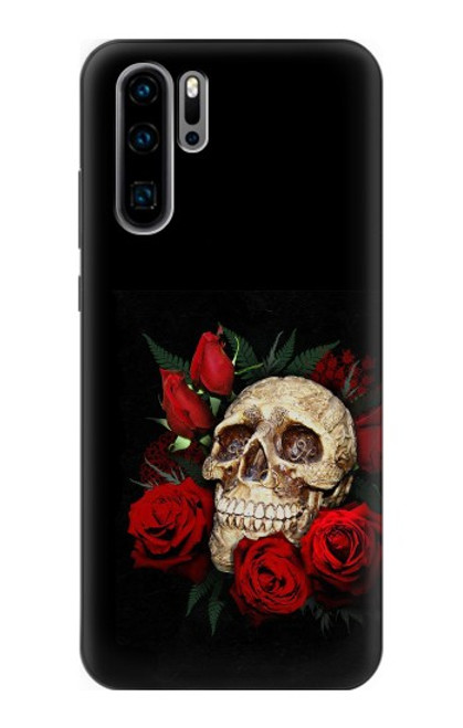 S3753 Dark Gothic Goth Skull Roses Case For Huawei P30 Pro