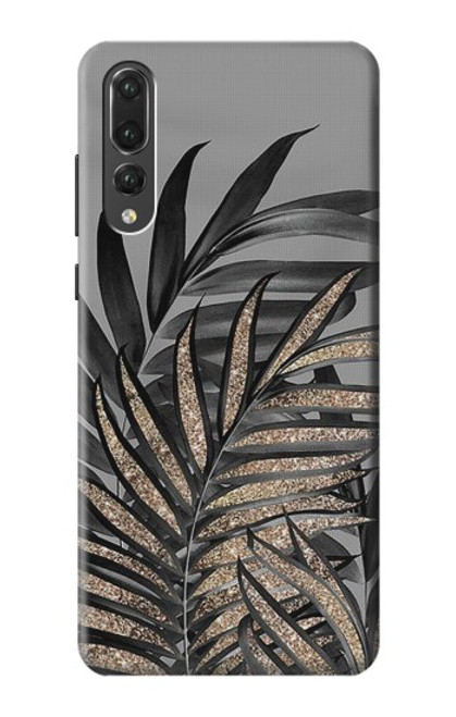 S3692 Gray Black Palm Leaves Case For Huawei P20 Pro