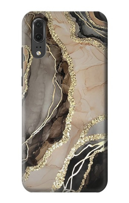 S3700 Marble Gold Graphic Printed Case For Huawei P20