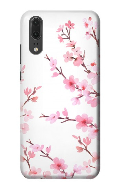 S3707 Pink Cherry Blossom Spring Flower Case For Huawei P20