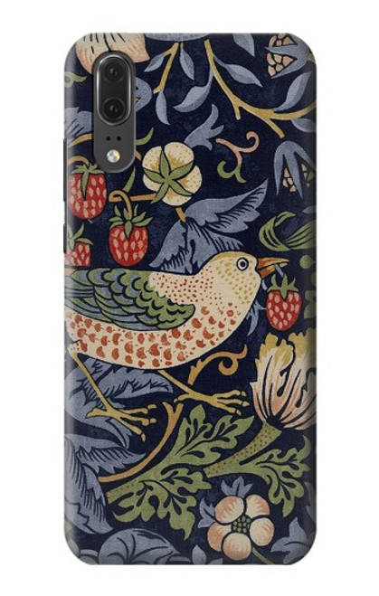 S3791 William Morris Strawberry Thief Fabric Case For Huawei P20