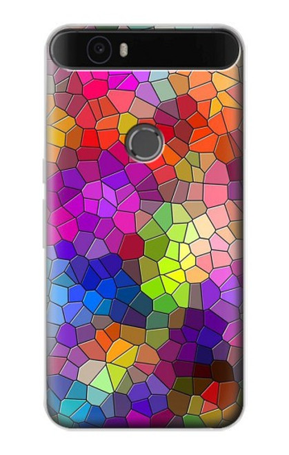 S3677 Colorful Brick Mosaics Case For Huawei Nexus 6P