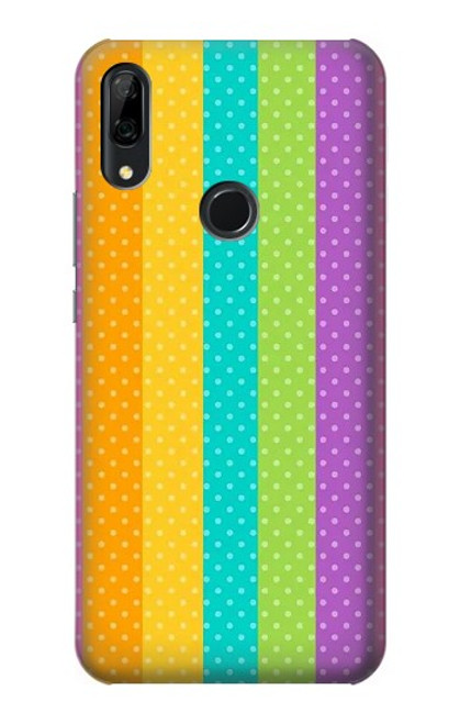 S3678 Colorful Rainbow Vertical Case For Huawei P Smart Z, Y9 Prime 2019