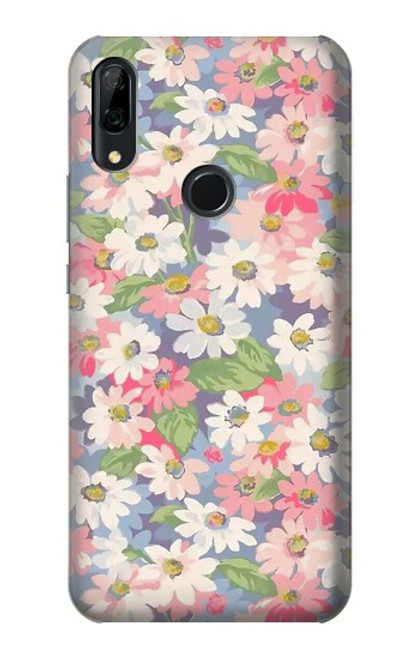 S3688 Floral Flower Art Pattern Case For Huawei P Smart Z, Y9 Prime 2019