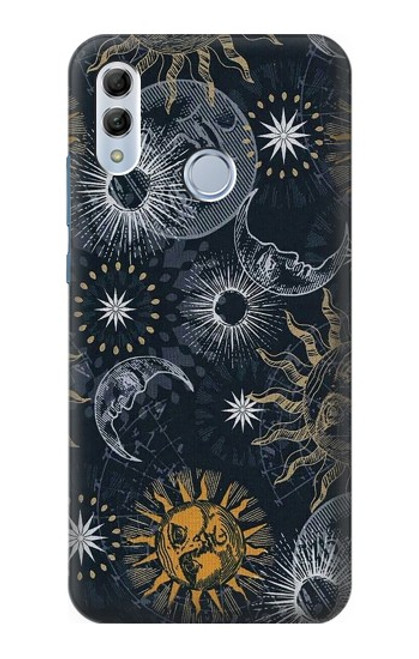 S3702 Moon and Sun Case For Huawei Honor 10 Lite, Huawei P Smart 2019