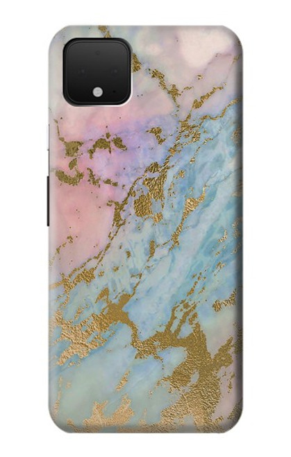 S3717 Rose Gold Blue Pastel Marble Graphic Printed Case For Google Pixel 4 XL