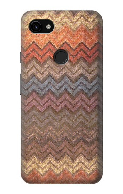 S3752 Zigzag Fabric Pattern Graphic Printed Case For Google Pixel 3a XL