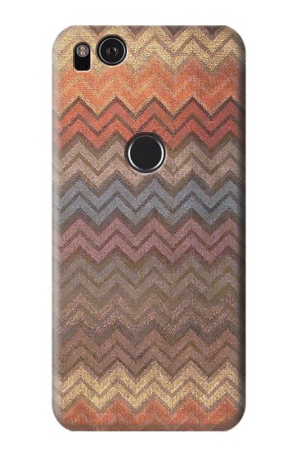 S3752 Zigzag Fabric Pattern Graphic Printed Case For Google Pixel 2