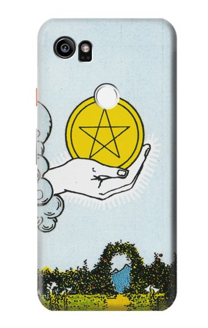 S3722 Tarot Card Ace of Pentacles Coins Case For Google Pixel 2 XL