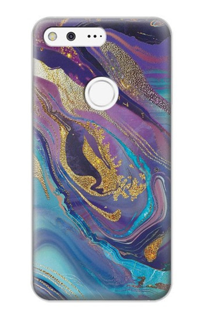 S3676 Colorful Abstract Marble Stone Case For Google Pixel XL