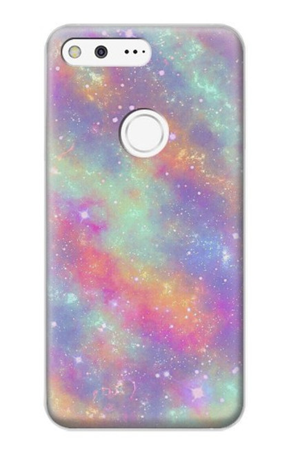 S3706 Pastel Rainbow Galaxy Pink Sky Case For Google Pixel XL