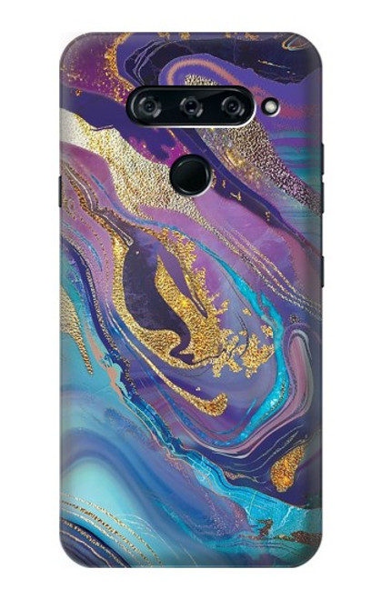 S3676 Colorful Abstract Marble Stone Case For LG V40, LG V40 ThinQ