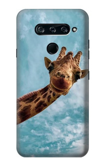 S3680 Cute Smile Giraffe Case For LG V40, LG V40 ThinQ