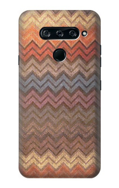 S3752 Zigzag Fabric Pattern Graphic Printed Case For LG V40, LG V40 ThinQ