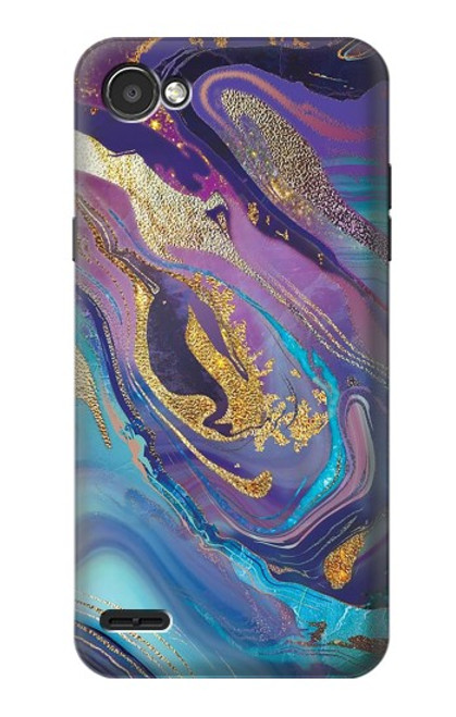 S3676 Colorful Abstract Marble Stone Case For LG Q6