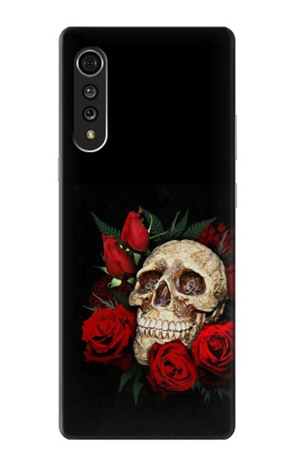 S3753 Dark Gothic Goth Skull Roses Case For LG Velvet