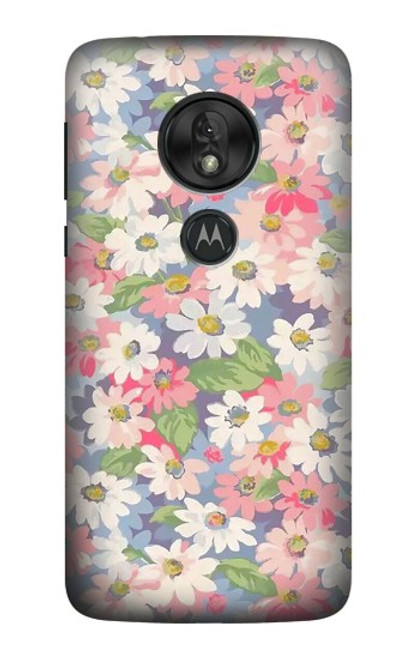 S3688 Floral Flower Art Pattern Case For Motorola Moto G7 Power