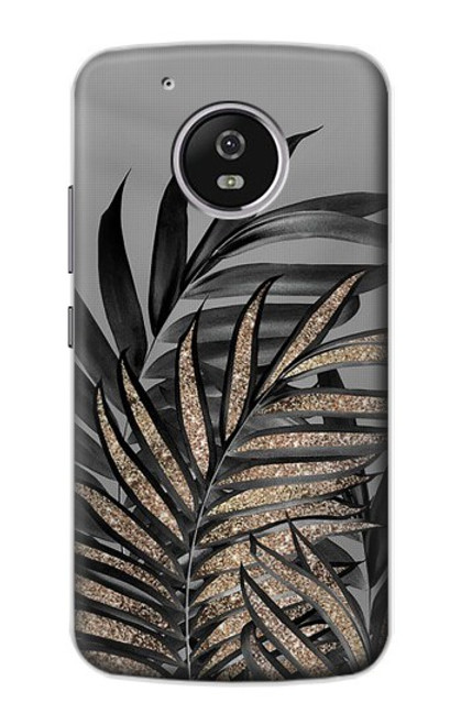 S3692 Gray Black Palm Leaves Case For Motorola Moto G5