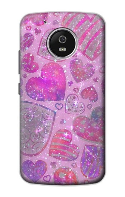 S3710 Pink Love Heart Case For Motorola Moto G5