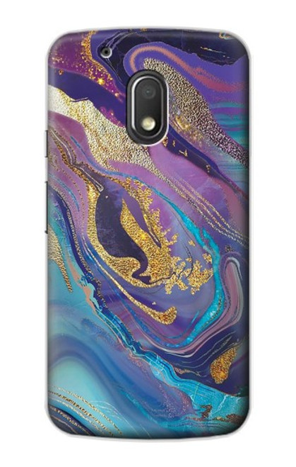 S3676 Colorful Abstract Marble Stone Case For Motorola Moto G4 Play