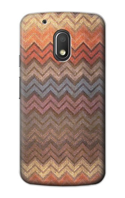 S3752 Zigzag Fabric Pattern Graphic Printed Case For Motorola Moto G4 Play