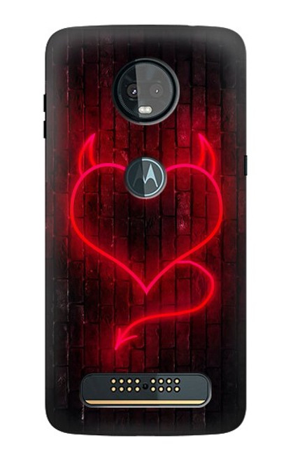 S3682 Devil Heart Case For Motorola Moto Z3, Z3 Play