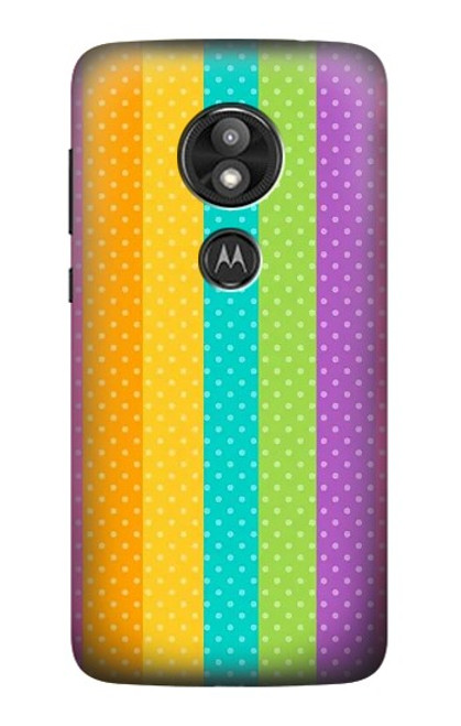 S3678 Colorful Rainbow Vertical Case For Motorola Moto E Play (5th Gen.), Moto E5 Play, Moto E5 Cruise (E5 Play US Version)