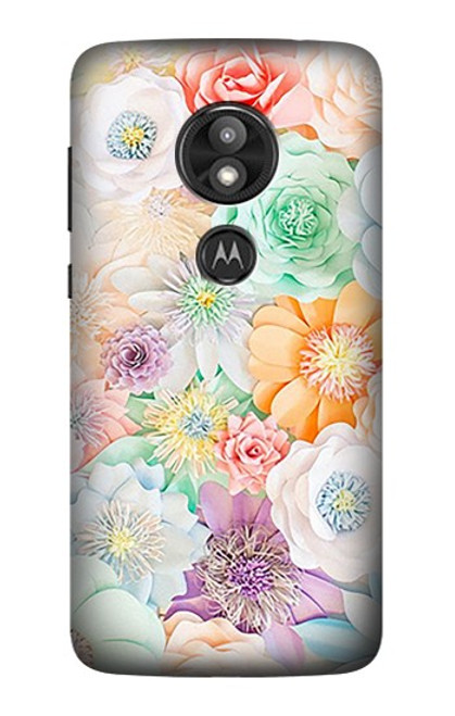 S3705 Pastel Floral Flower Case For Motorola Moto E Play (5th Gen.), Moto E5 Play, Moto E5 Cruise (E5 Play US Version)
