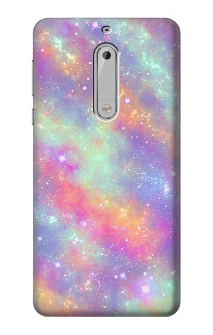 S3706 Pastel Rainbow Galaxy Pink Sky Case For Nokia 5
