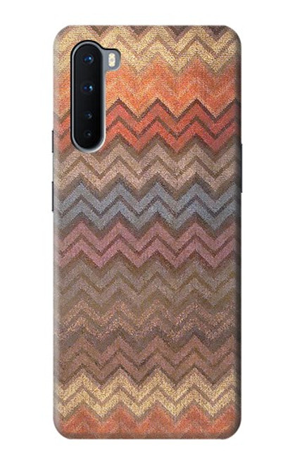 S3752 Zigzag Fabric Pattern Graphic Printed Case For OnePlus Nord