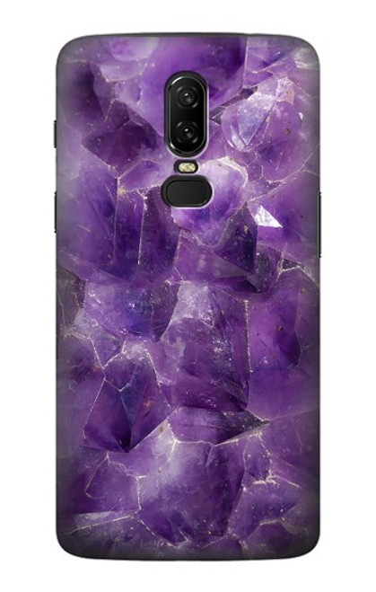 S3713 Purple Quartz Amethyst Graphic Printed Case For OnePlus 6