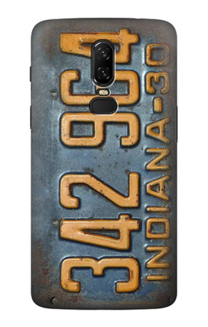 S3750 Vintage Vehicle Registration Plate Case For OnePlus 6