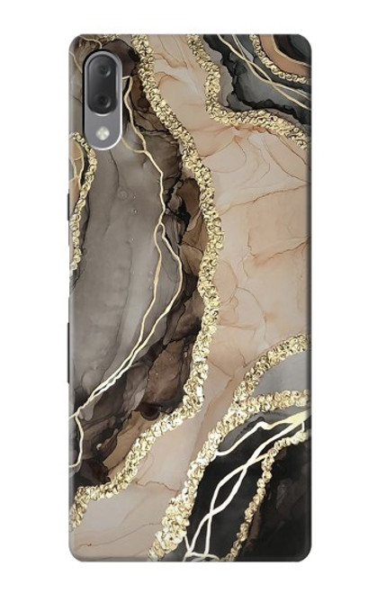 S3700 Marble Gold Graphic Printed Case For Sony Xperia L3