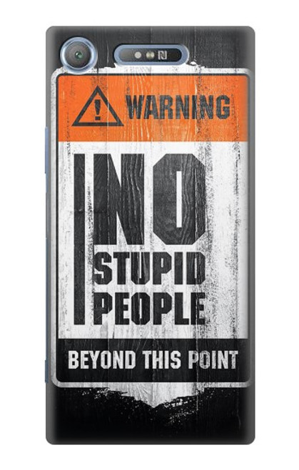 S3704 No Stupid People Case For Sony Xperia XZ1