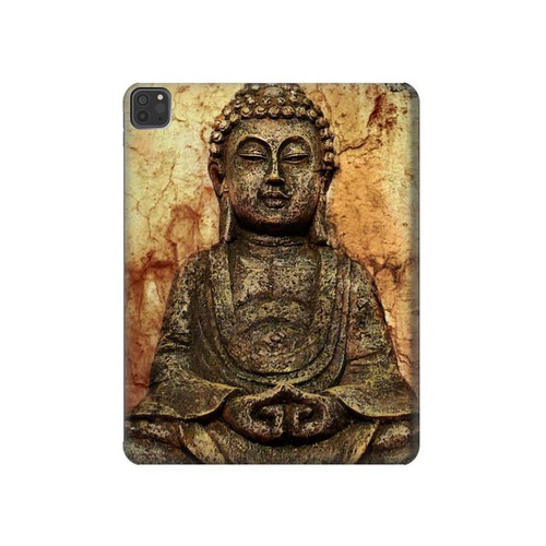 S0344 Buddha Rock Carving Hard Case For iPad Pro 11 (2021,2020,2018, 3rd, 2nd, 1st)
