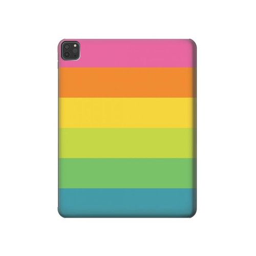 S2363 Rainbow Pattern Hard Case For iPad Pro 11 (2021,2020,2018, 3rd, 2nd, 1st)