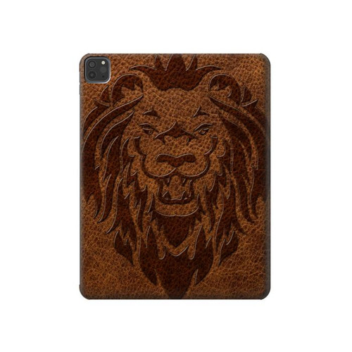 S2529 Leo Zodiac Tattoo Brown Graphic Print Hard Case For iPad Pro 11 (2021,2020,2018, 3rd, 2nd, 1st)