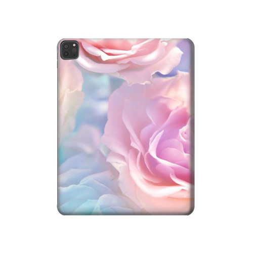 S3050 Vintage Pastel Flowers Hard Case For iPad Pro 11 (2021,2020,2018, 3rd, 2nd, 1st)