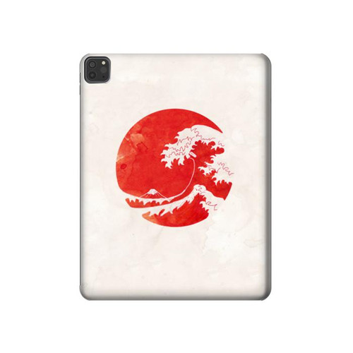 S3237 Waves Japan Flag Hard Case For iPad Pro 11 (2021,2020,2018, 3rd, 2nd, 1st)