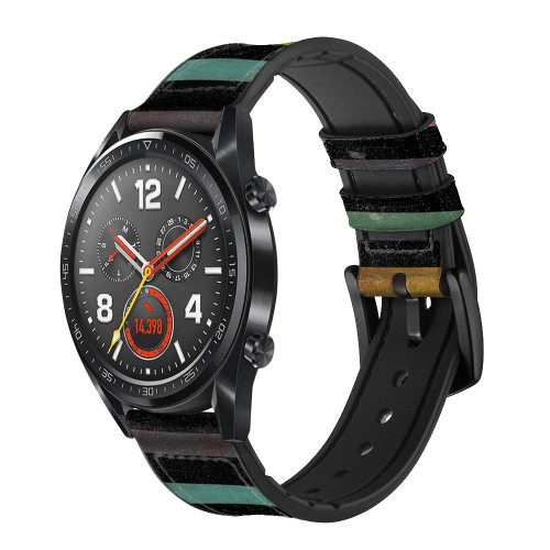 CA0748 Colorful Piano Leather & Silicone Smart Watch Band Strap For Wristwatch Smartwatch