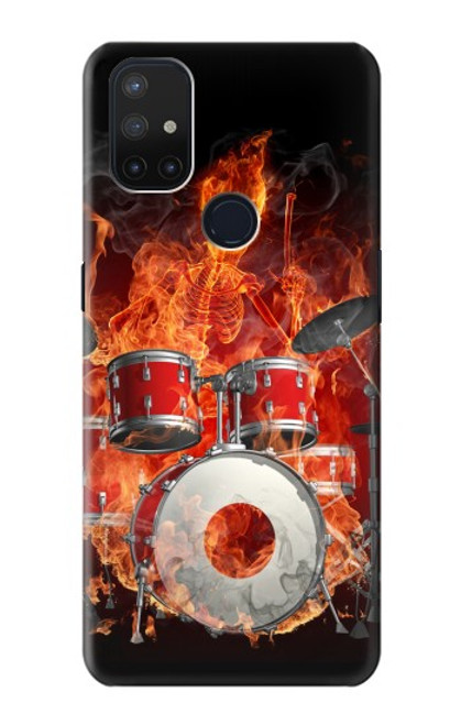 S1431 Skull Drum Fire Rock Case For OnePlus Nord N10 5G