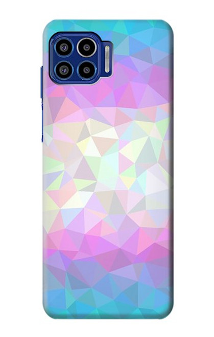 S3747 Trans Flag Polygon Case For Motorola One 5G