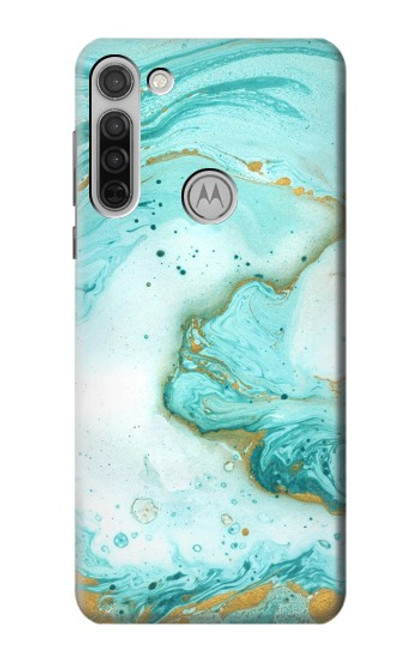 S3399 Green Marble Graphic Print Case For Motorola Moto G8