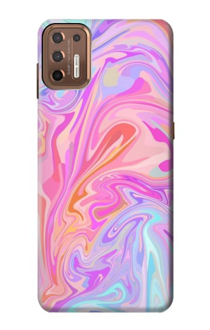 S3444 Digital Art Colorful Liquid Case For Motorola Moto G9 Plus